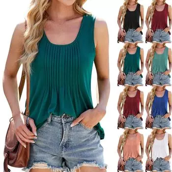 Женская мода повседневная повседневная универсальная текстура облегающий летний жилет топ L чёрный