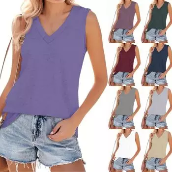 Женская мода повседневная повседневная универсальная текстура облегающий летний жилет топ L темно-зеленого