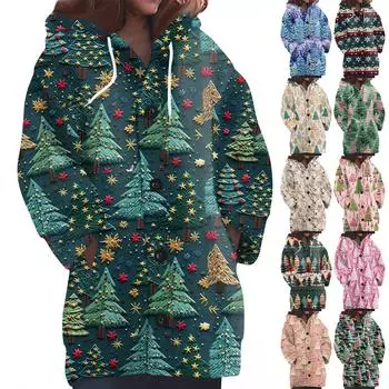 Женская мода повседневная шерстяная вязка с капюшоном и пуговицами с длинным рукавом L армия зеленый