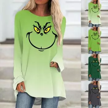 Женская мода повседневная спущенная линия плеча с длинным рукавом миди полосатый принт топ L