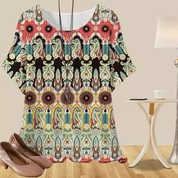 Женская мода повседневная свободная весенняя рубашка женские топы с коротким рукавом золотистого классического узора с принтом XS жёлтый