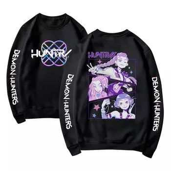 Женская мода повседневная толстовка с длинным рукавом и круглым вырезом с принтом L