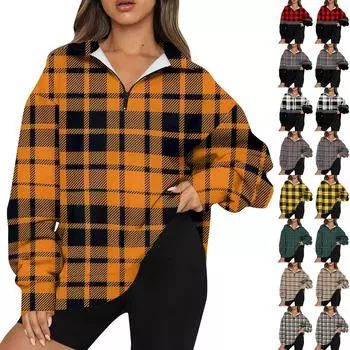 Женская мода повседневная толстовка с длинным рукавом и принтом на молнии с высоким воротом и заниженными плечами L чёрный