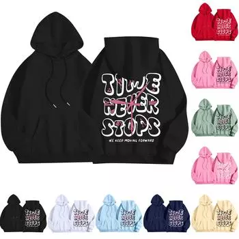 Женская мода повседневная толстовка с длинным рукавом и круглым вырезом с принтом на Хэллоуин XXXL тёмно-синий