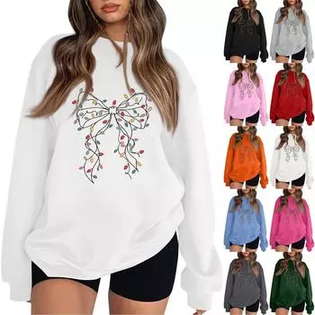 Женская мода повседневная толстовка с капюшоном с длинным рукавом и вставкой на плече с принтом и круглым вырезом L красный