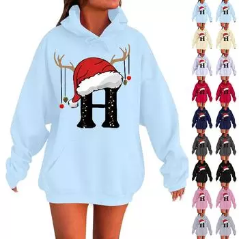 Женская мода повседневная толстовка с капюшоном с длинным рукавом и круглым вырезом с карманами XXXL красный