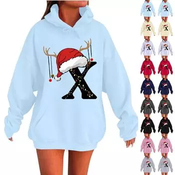 Женская мода повседневная толстовка с капюшоном с длинным рукавом и круглым вырезом с карманами L бежевый