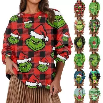 Женская мода повседневная толстовка с капюшоном с длинным рукавом и принтом XL тёмно-синий