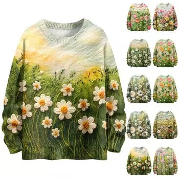 Женская мода повседневная толстовка с капюшоном с длинным рукавом и принтом L армия зеленый