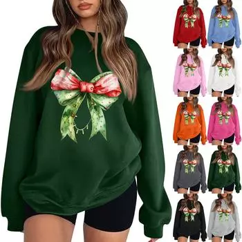 Женская мода повседневная толстовка с капюшоном с длинным рукавом и вставкой на плече с принтом и круглым вырезом XXL