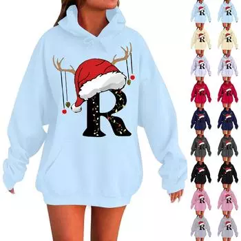 Женская мода повседневная толстовка с капюшоном с длинным рукавом и круглым вырезом с карманами XXL розовый