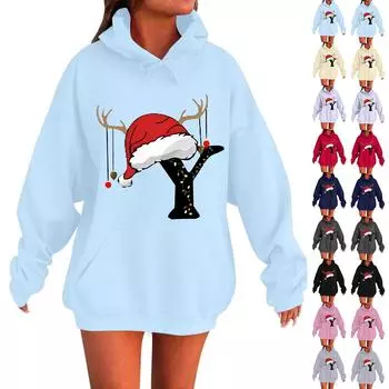 Женская мода повседневная толстовка с капюшоном с длинным рукавом и круглым вырезом с карманами S бежевый