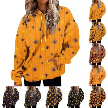 Женская мода повседневная универсальная повседневная толстовка с рисунком повседневная толстовка с длинным рукавом с принтом XXL тёмно-синий