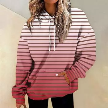 Женская мода повседневная универсальная повседневная толстовка с рисунком повседневная толстовка с длинным рукавом с принтом XXXL красный