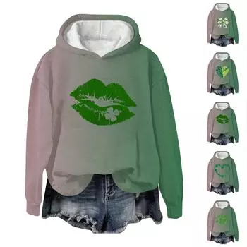 Женская мода повседневная универсальная повседневная толстовка с рисунком повседневная толстовка с длинным рукавом с принтом S