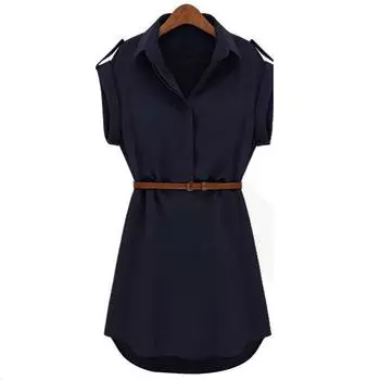 Женская мода повседневное летнее свободное платье с коротким рукавом