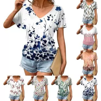 Женская мода повседневные топы с коротким рукавом плиссированная модная одежда футболка свободного кроя повседневная базовая рубашка XL зелёный