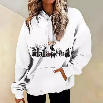 Женская мода, повседневные универсальные повседневные толстовки с круглым вырезом, повседневные толстовки в стиле пэчворк с длинными рукавами L белый