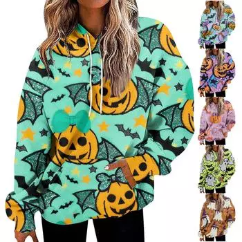 Женская мода Повседневные Универсальные Повседневные толстовки с круглым вырезом Графика Повседневные с длинным рукавом Градиент Лоскутная верхняя одежда с принтом Толстовки XXXL