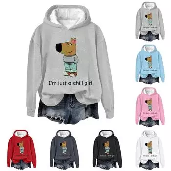 Женская мода, повседневные универсальные повседневные толстовки, топы с длинными рукавами, толстовки L чёрный