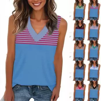 Женская мода повседневный повседневный универсальный полосатый фактурный облегающий летний жилет-топ XXXL чёрный