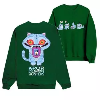 Женская мода повседневный принт повседневный длинный рукав круглый вырез толстовка топ XL зелёный