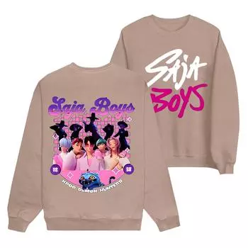 Женская мода повседневный принт повседневный длинный рукав круглый вырез толстовка топ XXL хаки