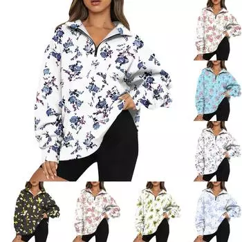 Женская мода, повседневный пуловер с длинными рукавами и капюшоном, толстовка с принтом на Хэллоуин S