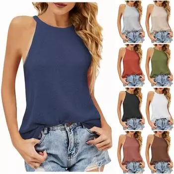 Женская мода, повседневный свитер с круглым вырезом, подтяжки без рукавов, ледяной шелк, большой размер, однотонный свитер, маленький жилет S бежевый