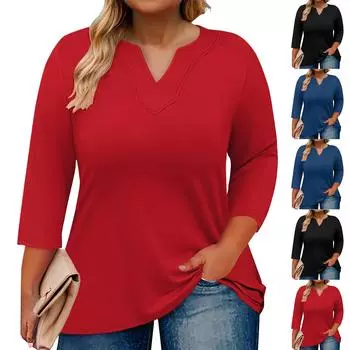 Женская мода повседневный топ с длинным рукавом и круглым вырезом с цветочным принтом L чёрный