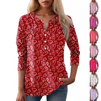 Женская мода повседневный топ с длинным рукавом и круглым вырезом с цветочным принтом XXXL