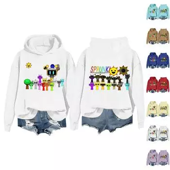 Женская мода повседневный топ с принтом пуловер свитшот L синий