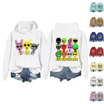 Женская мода повседневный топ с принтом пуловер свитшот L синий