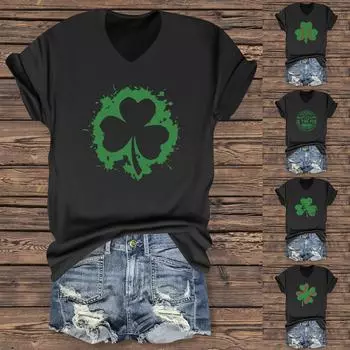 Женская мода повседневный топ с V-образным вырезом и короткими рукавами плиссированный топ с короткими рукавами L