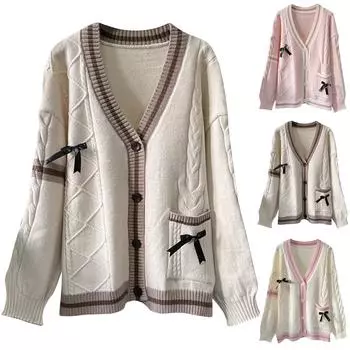 Женская мода повседневный трикотажный однотонный кардиган с капюшоном свитер пальто One Size бежевый