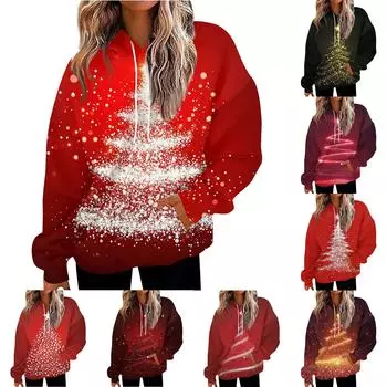 Женская мода, повседневный универсальный повседневный топ с v-образным вырезом и длинными рукавами с принтом XXXXL