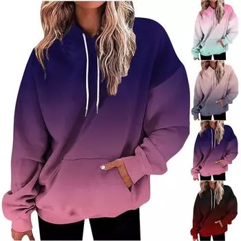 Женская мода, повседневный универсальный повседневный топ с v-образным вырезом и длинными рукавами с принтом XXXL