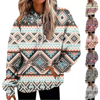 Женская мода, повседневный универсальный повседневный топ с v-образным вырезом и длинными рукавами с принтом L циан