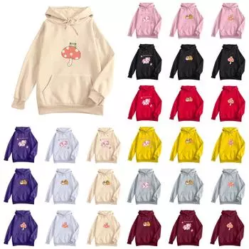 Женская мода повседневный веселый принт круглый вырез свитер свободный спортивный топ пуловер XXL бежевый