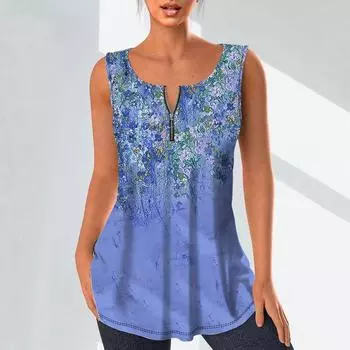 Женская мода рубашки с v-образным вырезом повседневные топы футболка женская 3D-рендеринг цветов жилет с принтом плюс размер блузка без рукавов топы на бретелях XS чёрный