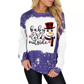 Женская мода с буквенным принтом, футболки, базовый O-образный вырез, длинный рукав, симпатичная шикарная женская футболка S