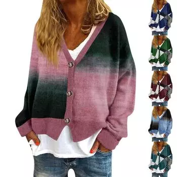 Женская мода с длинным рукавом, рождественский принт «Снеговик-снежинка», куртка, кардиган L армия зеленый