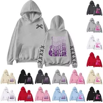 Женская мода с принтом, длинный рукав, свободная толстовка, верхняя часть, осенняя толстовка с капюшоном L бежевый