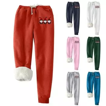 Женская мода с рождественским принтом, высокопрочные эластичные мягкие леггинсы на животе L синий