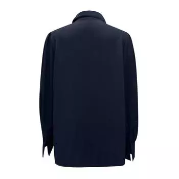 Женская мода с V-образным вырезом, однотонная рубашка с карманом и длинным рукавом, женская XXL светло-коричневого