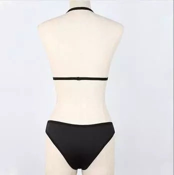 Женская мода сетчатые бретели топ секс проволочный жгут бюстгальтер три точки нижнее белье M чёрный