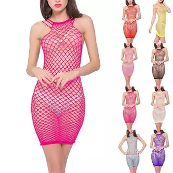 Женская мода, сексуальное женское белье, пижамы, кружевные однотонные подтяжки, ночная рубашка One Size