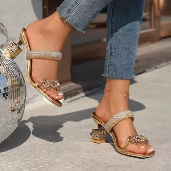 Женская мода, сексуальные туфли на высоком каблуке с бриллиантами, новые модели на рынке, вечеринка для свиданий, женская обувь известных брендов 35