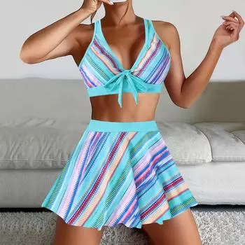 Женская мода сексуальный цветочный принт бикини комплект пляжные купальники из двух частей купальный костюм большого размера купальный костюм пляжная одежда купальный костюм бикини купальник XS синий