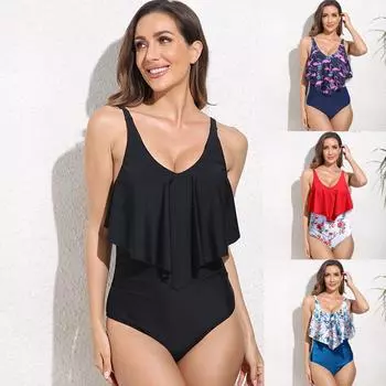 Женская мода сексуальный градиент цвета с v-образным вырезом цельный комплект бикини Slim Fit пляжные купальникиO XXL